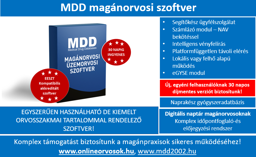 MDD magánorvosi szoftver_ MDD vényíró